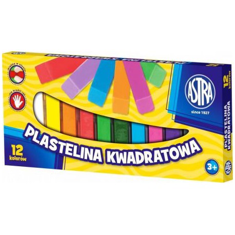ASTRA Plastelina kwadratowa 12 kolorów