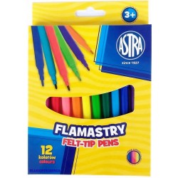ASTRA flamastry FELT-TIP PENS 12 kolorów