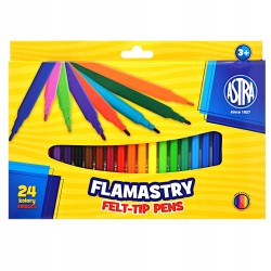 ASTRA flamastry FELT-TIP PENS 24 kolory