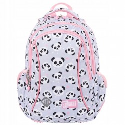 PLECAK SZKOLNY 3-KOMOROWY GREY PANDA ST.RIGHT BP-26