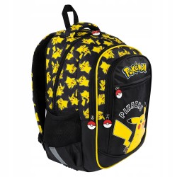PLECAK SZKOLNY 4-KOMOROWY POKEMON PIKACHU