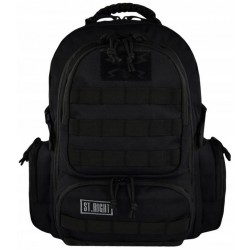 PLECAK SZKOLNY 4-KOMOROWY MILITARY BLACK WOJSKOWY CZARNY ST.RIGHT BP-36