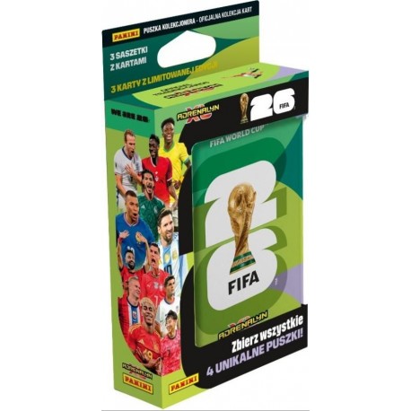 PANINI FIFA WORLD CUP 2026 KARTY PIŁKARSKIE ADRENALYN MINI PUSZKA